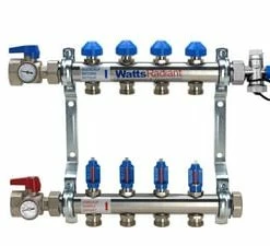 Hot Sale 🔥 Watts 1 x 1 x 1 x 1 in. Stainless Steel Flowmeter M-5 Manifold with Trunk Isolation Kit 🛒